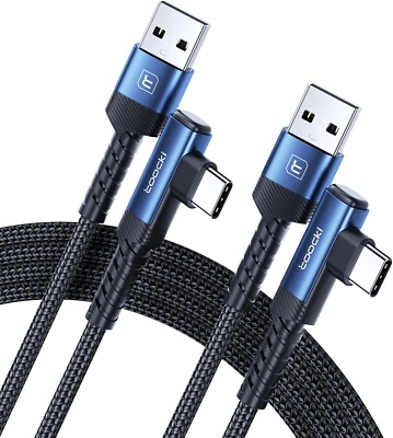 USB A auf USB C  Kurz 50cm,1m,2m USB C Kabel 90 Grad Winkel Schnellladekabel 60W