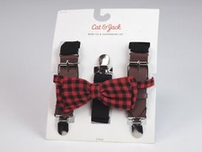 Boys' Suspender and Bow Tie Set - Cat  Jack; Red/Black
