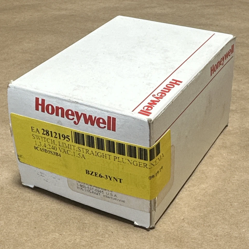 (2) NUEVO EN CAJA - Honeywell Microswitch BZE6-3YNT Interruptor de límite Émbolo recto Foto 2 de 4