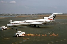 Delta Airlines Boeing 727-232 N491DA at BOS in April 1975 8"x12" Color Print