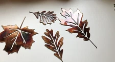 Leaves (Set of 4) - Metal Wall Art - Copper Size Varies Per Piece