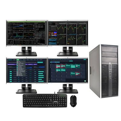 Schneller 2/4 Monitor Quad Core i5 Trading Tower Computer Komplettset PC Windows 10 WIFI