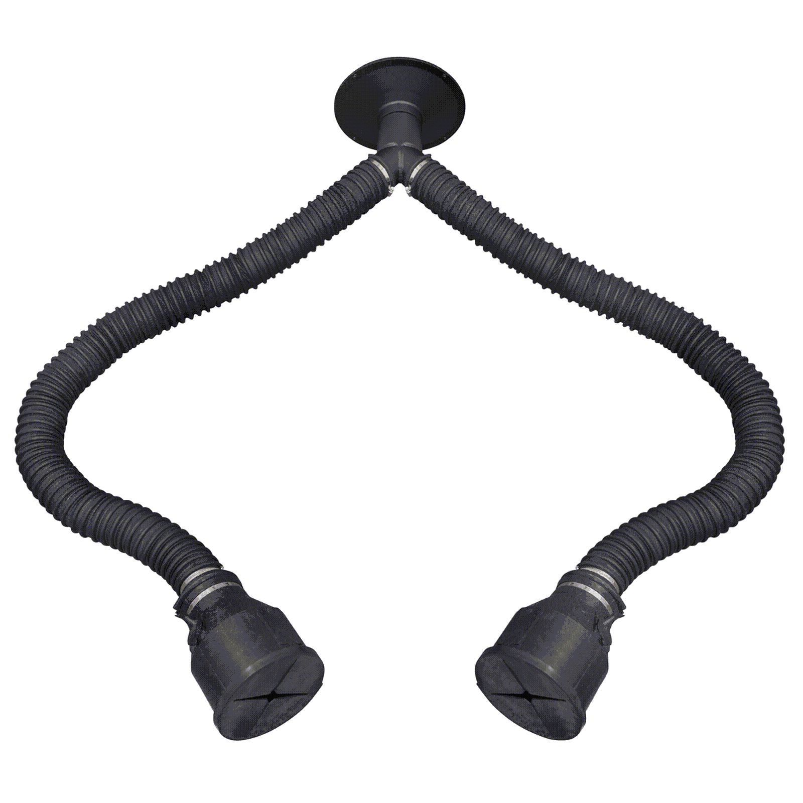 Sealey Twin Pipe 1.65m Exhaust Extractor Hose for EFS/93 - EFS/93TP