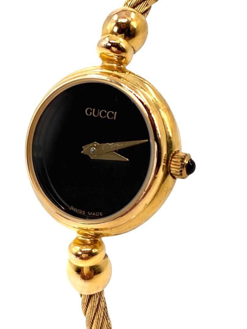 GUCCI 2700.2.L Gold Shell Dial Quartz Wristwatch Ladies Watch