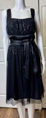 Neu 229 $ Marina schwarz Spitze formell Cocktail Party Kleid Hochzeit Ausverkauf 14 - Bild 6 von 9