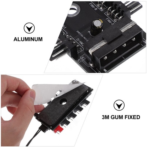 1pc Cooling Fan Hub Splitter Computer Fan Extension Adapter PC Fan Accessory - 第 6/12 張圖片