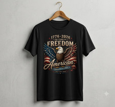 American Freedom 1776-2026 Eagle Patriotic T-...