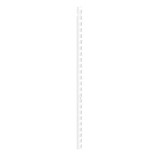 Shelftrack 48 In. L White Standard Support Bracket Shelf Tracks, Shelving Hardwa