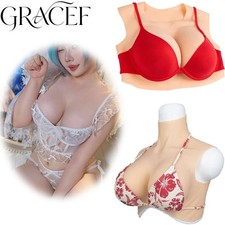 Silicone B-H Cup Fake Boobs Realistic Breast Forms For Crossdresser Drag Queen