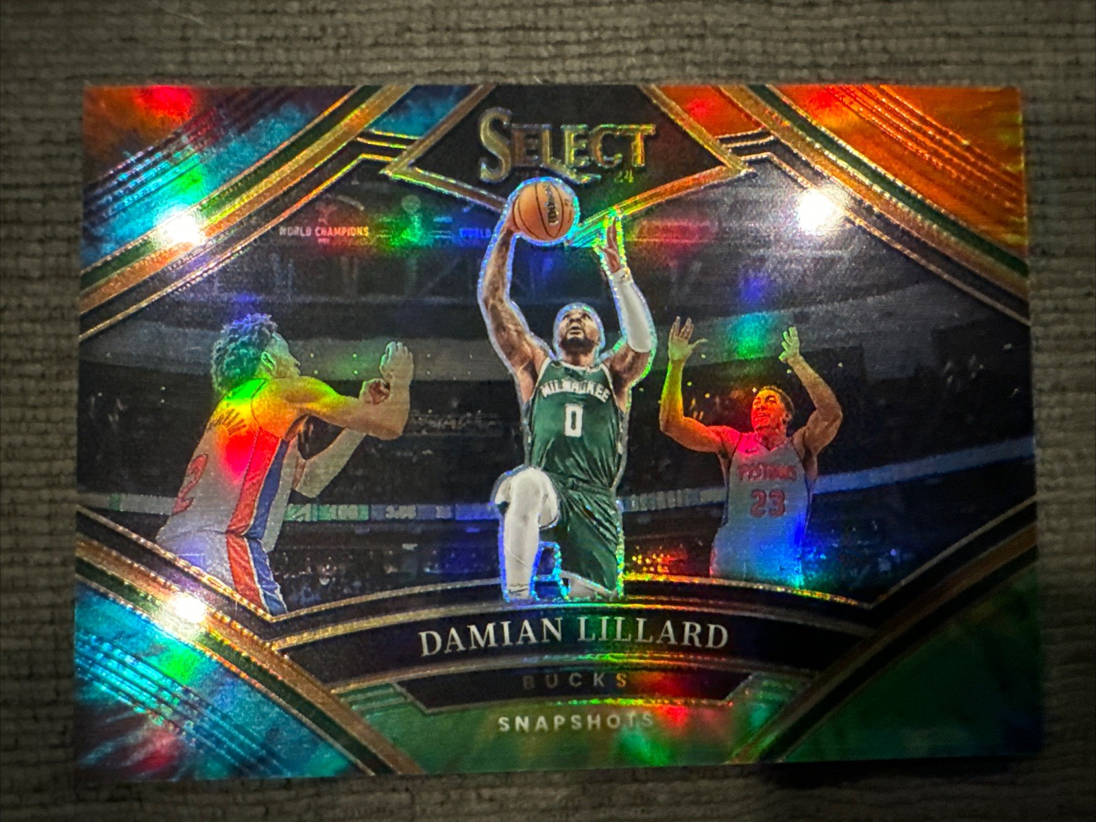 2023 Panini Select Damian Lillard Snapshots Tie-Dye Prizm /25 #5