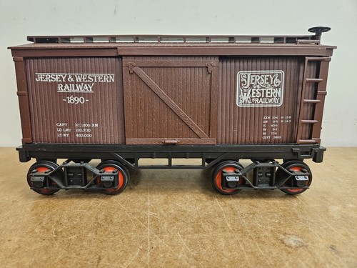 Vintage 80's Jim Beam Train Brown Box Car Empty Decanter Jersey Western Railway - Picture 4 of 7