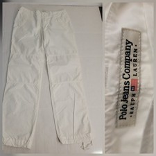 Ralph Lauren Pants Womens Sz 6 High Rise Straight Leg Drapey White Vintage