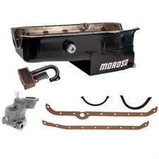 Moroso Oil Pan Wplug -high Volume Oil Pumppickup Kit 80-85 Sbc Moroso Oil Pan Wplug -high Volume Oil Pumppickup Kit 80-85 Sbc