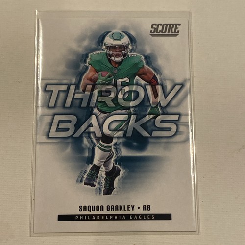 2025 Score Saquon Barkley Throw Backs Insert Philadelphia Eagles Kelly Green