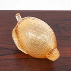 Vintage Hand-Blown Glass Lemon Figurine Gold Fleck Murano Italian Paperweight