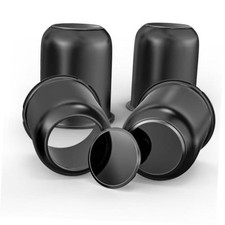 Push-Through Trailer Center Caps, 4-Pack 3.19" x 3.62" Black