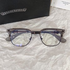 Chrome Style Hearts Bonennoisseur Glasses Matte Gray Frame Women Men Eyewear