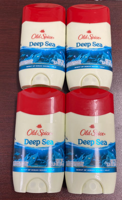 New 4 Pack Old Spice Deep Sea Ocean Elements Antiperspirant Deodorant 2.6oz 24/7