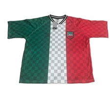 Umbro Mexico Soccer Jersey Retro Checkered Pattern Green White Red NWT Men's XL
