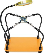Helping Hands Soldering, Third Hand Soldering Tool PCB Holder Four Arms...