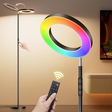RGB Floor Lamp, 32W Bright Standing Lamp with Remote, Stepless Dimmable, Mode...