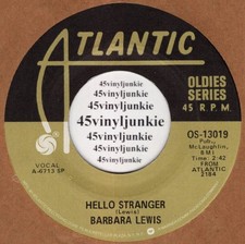 Barbara Lewis NM 45 rpm "Hello, Stranger" b/w "Make Me Belong To You" Barbara Lewis NM 45 rpm "Hello, Stranger" b/w "Make Me Belong To You"