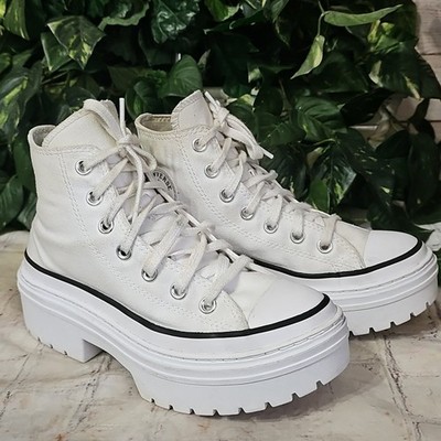 Converse High Top Lug Sole White Platform High-Top Sneakers 6
