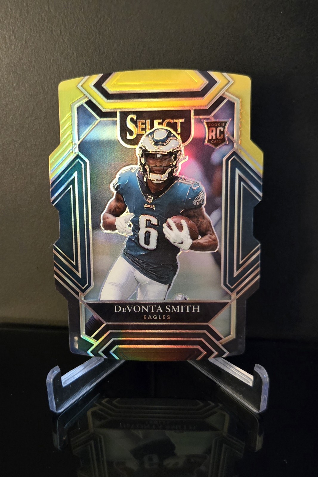 DEVONTA SMITH RC 2021 Panini Select Club Level Black & Gold Prizm Die-Cut #249