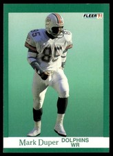 1991 Fleer Mark Duper Miami Dolphins #119