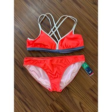Speedo two piece orange bikini NWT XL