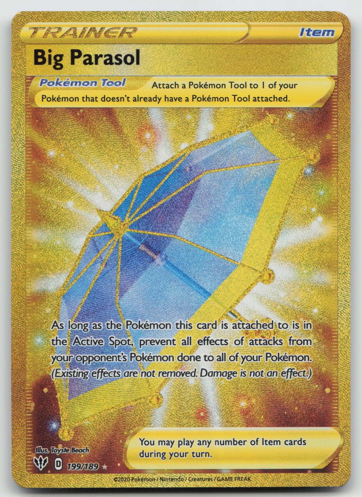 Big Parasol (Secret) Secret Rare SWSH03: Darkness Ablaze 199/189 NM