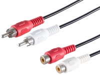 Cinch VerläNgerungskabel 10M Stereo Audio 2X Stecker, RCA Kabel, 2 Stecker