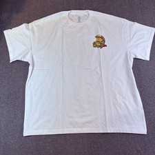 -Camiseta Converse Burger para hombre XL blanca gráfica camiseta hamburguesa con queso cuello redondo divertida