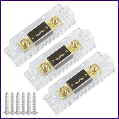 3 Pack 300 AMP ANL Fuse Holder Block 0 2 4 8 Gauge AWG Car Audio 300A Fuse