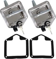 2 Trailer Door Latch T-Handle Locking Stainless Steel Folding T Handle Latch Fo