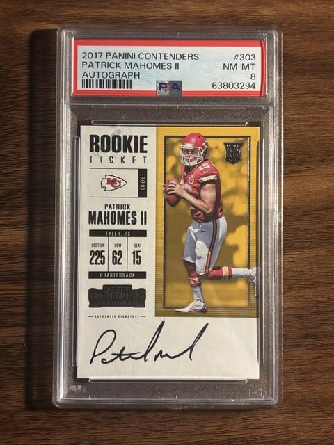 Patrick Mahomes 2017 Panini Contenders Rookie Ticket Autographs