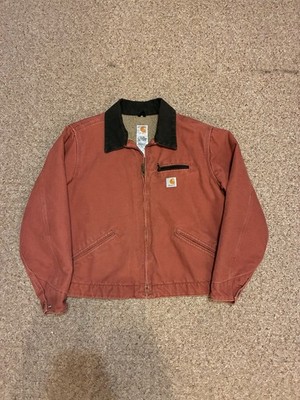 Vintage Carhartt Detroit Jacket Women s L WJ097 VRS Salmon Workwear Mint Rose
