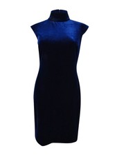 Lauren by Ralph Lauren Women's Cap Sleeve Velvet Sheath Dress