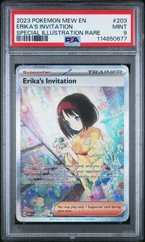 Erika'S Invitation 203 Special Illustration Rare Pokemon Mew En-151 NM PSA 9
