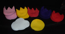 LOT OF 115 CRAFTING FELT SHAPES TULIPS, CIRCLES, CLOUD VARIOUS COLORS