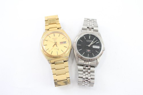 Mens Vintage Mechanical Watches Seiko Citizen Working x 2