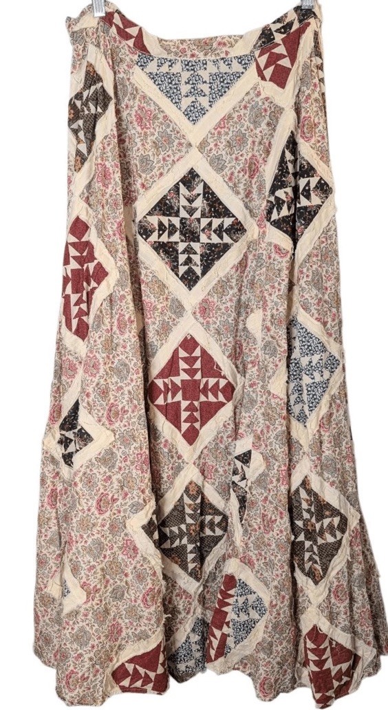 Rare Vintage Ralph Lauren Denim & Supply patchwork quilt Midi maxi skirt image 3