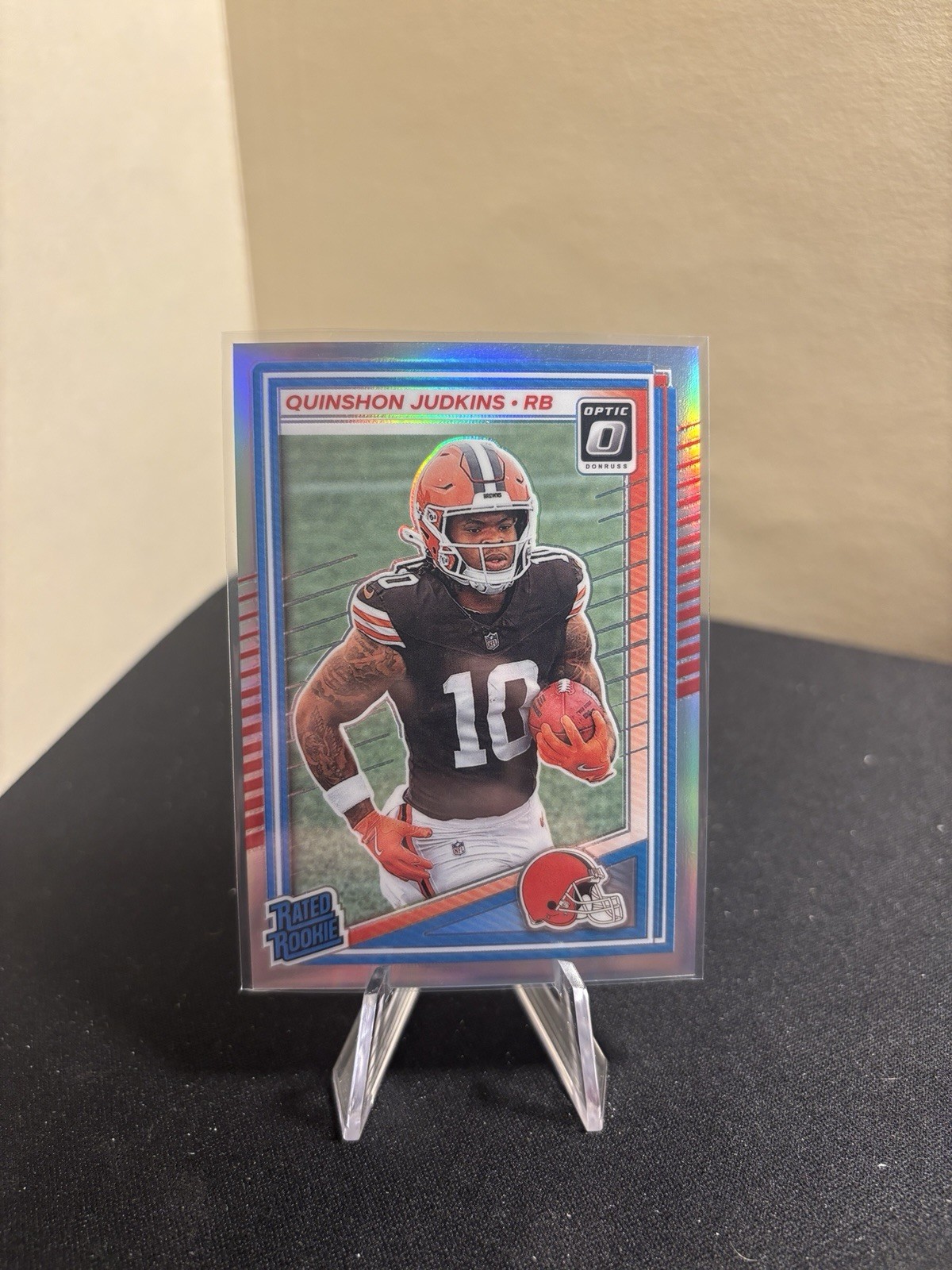 2025 Panini Donruss Optic - Rated Rookie Quinshon Judkins #252 Holo Prizm (RC)