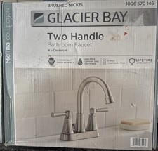 Glacier Bay Melina 4 in Centerset Bathroom Faucet 2 Handle Brushed Nickel