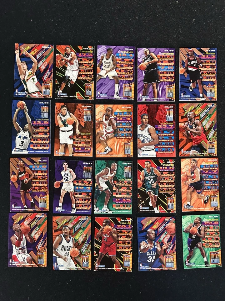 1995-96 NBA Hoops Slamland juego de inserciones (20) Stockton Payton Curry Richmond Webber! Foto 2 de 2