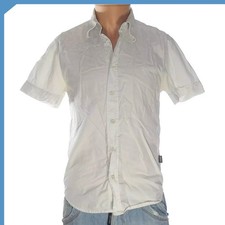 Versace Jeans Couture Men's White Shirt Size S Cotton Short Sleeve