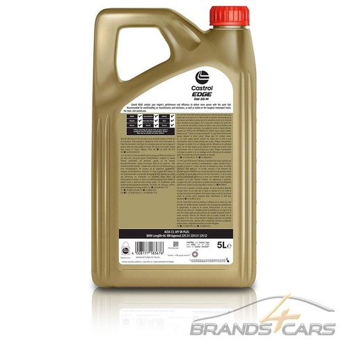 MANN-FILTER ÖLFILTER+5L CASTROL EDGE 5W-30 M FÜR BMW 1-ER F20 114 i 118 i - Bild 3 von 6
