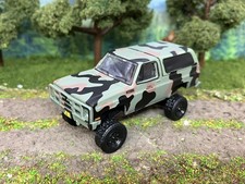 1985 Chevy Blazer K5 Lifted 4x4 Truck 1/64 Diecast Custom Greenlight Army Camo