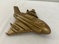 Vintage 1950s Marx Hard Plastic Spaceship  4 Gold/Bronze-Missing a Wheel