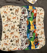 4pk Handmade Ultra Soft Absorbent Flannel Burp Cloths for Baby
